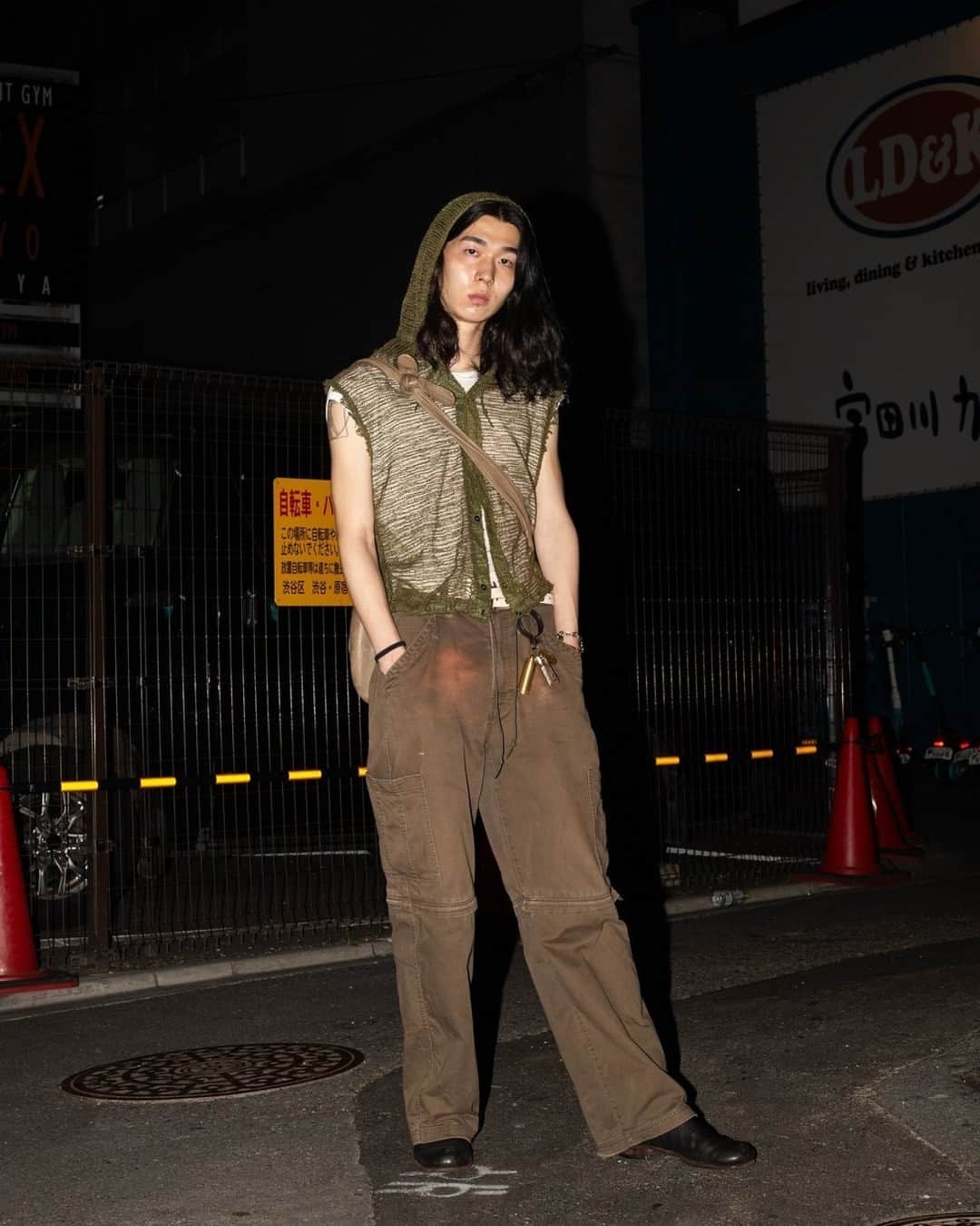 のインスタグラム：「Name: Keisu⁠ Age: 24⁠ Occupation: 彫り師予定⁠ ⁠ Tops #used⁠ Pants #used⁠ Bag #alexanderwang⁠ Shoes #Portaille⁠ Bracelet #PEGRU⁠ Belt #LADMUSICIAN⁠ ⁠ Photo by @ryota110722⁠ ⁠ #スナップ_fs #fashionsnap #fashionsnap_men」