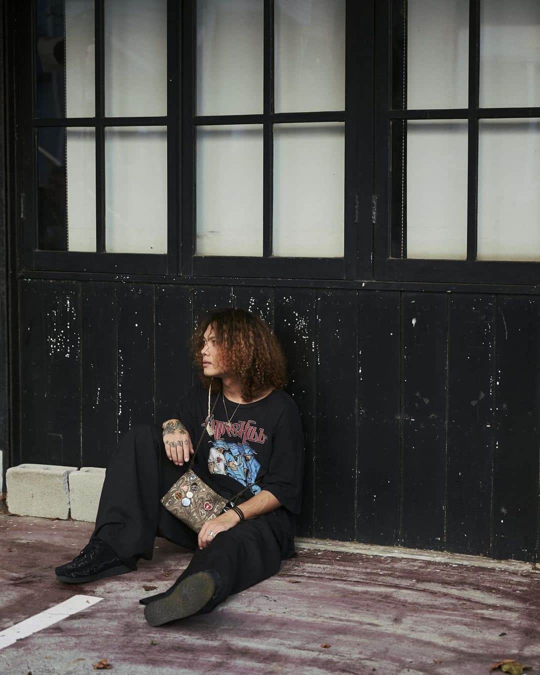 Droptokyoさんのインスタグラム写真 - (DroptokyoInstagram)「NUMB／原型師  トップス／#cypresshill  ボトムス／#ajobyajo  シューズ／#clarks  ネックレス／#dill  バック／ #bluelab   #droptokyo #streetsnap #fashion #ストリートスナップ」10月10日 19時22分 - drop_tokyo