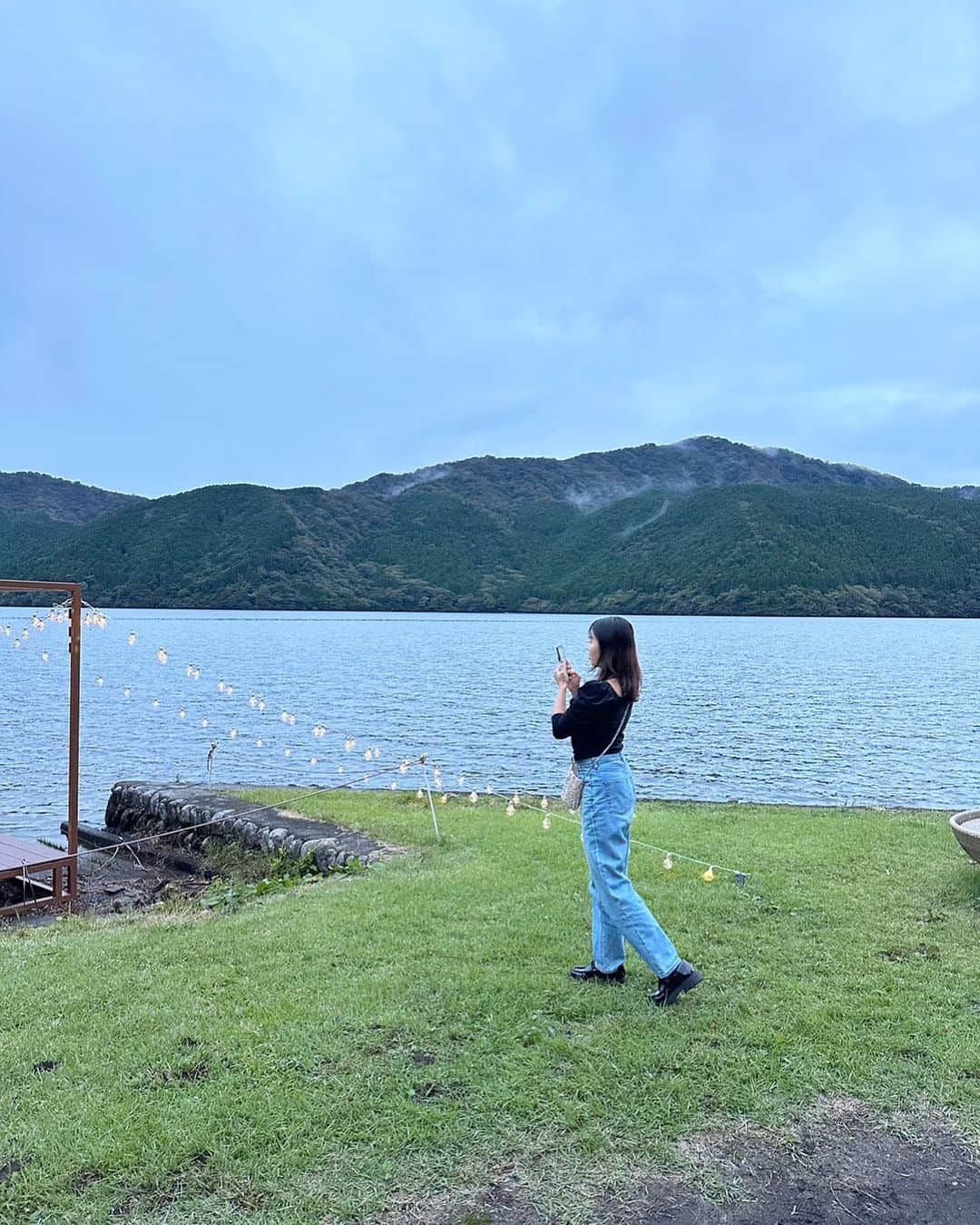 姫歌ひな乃のインスタグラム：「年の後半はのんびり旅🌿🎟️  #箱根　#芦ノ湖　#ザプリンス箱根芦ノ湖 #trip」