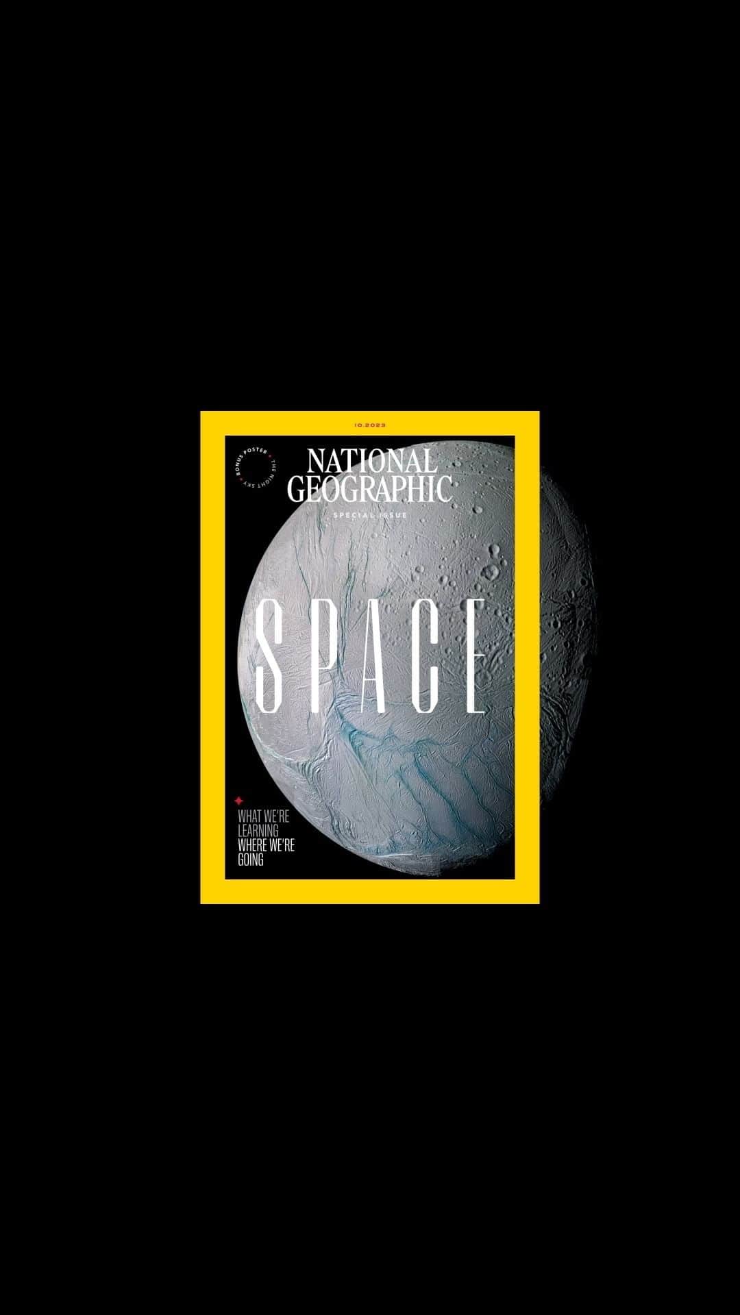 ナショナルジオグラフィックのインスタグラム：「NASA is going back to the moon. The James Webb Space Telescope is rewriting the story of space and time. Technology continues to advance our ability to understand the cosmos. In this month's Space Issue, we explore this new era of discovery. 🚀 Read more at the link in bio. #WorldSpaceWeek」