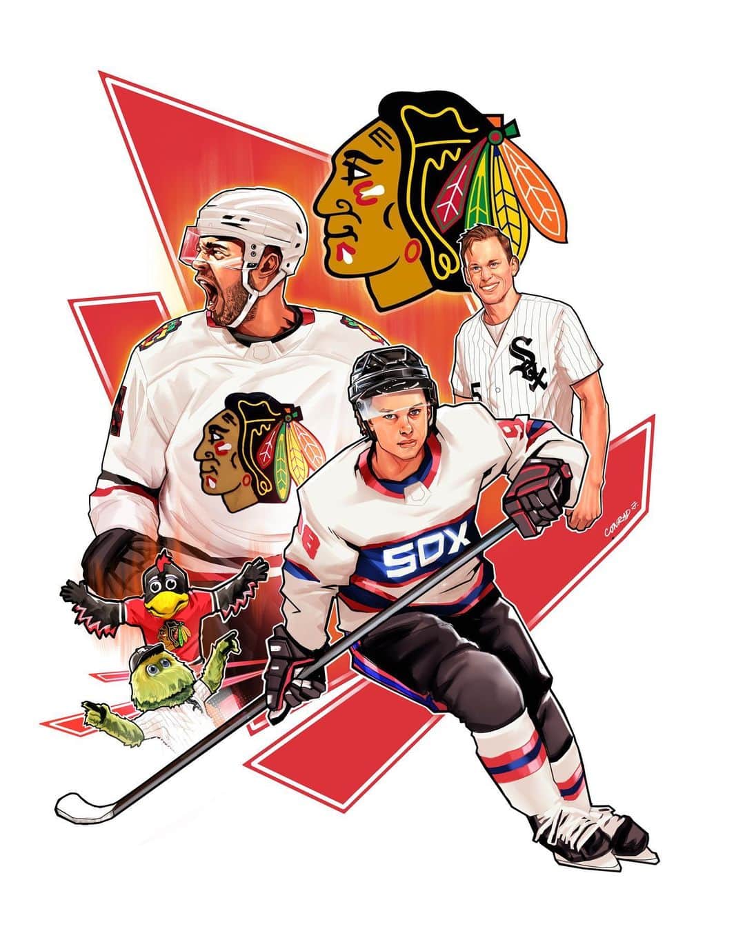 のインスタグラム：「Good luck this season, @nhlblackhawks! 🏒」