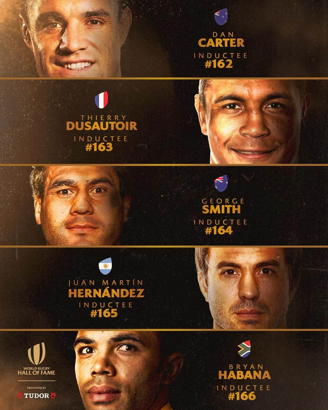 ダニエル・カーターさんのインスタグラム写真 - (ダニエル・カーターInstagram)「I’m honoured to be inducted into the @WorldRugby Hall of Fame alongside such legendary figures of the game. I’ve been privileged to play in extraordinary teams, alongside truly remarkable teammates. This journey wouldn’t have been possible without the unwavering support of my family. My parents have been my pillars since the day I first laced up my rugby boots until the moment I wore them for the final time. Navigating the highs and lows of professional sport wouldn’t have been possible without my wife, @HonorCarter – I am eternally grateful for her support throughout my career. Lastly, a big THANK YOU to the fans — your continuous support and encouragement pushed me to reach my utmost potential. Congrats to my fellow inductees @bryanhabana_, @titidusautoir, George Smith and @juanmh7」10月11日 5時31分 - dancarter_