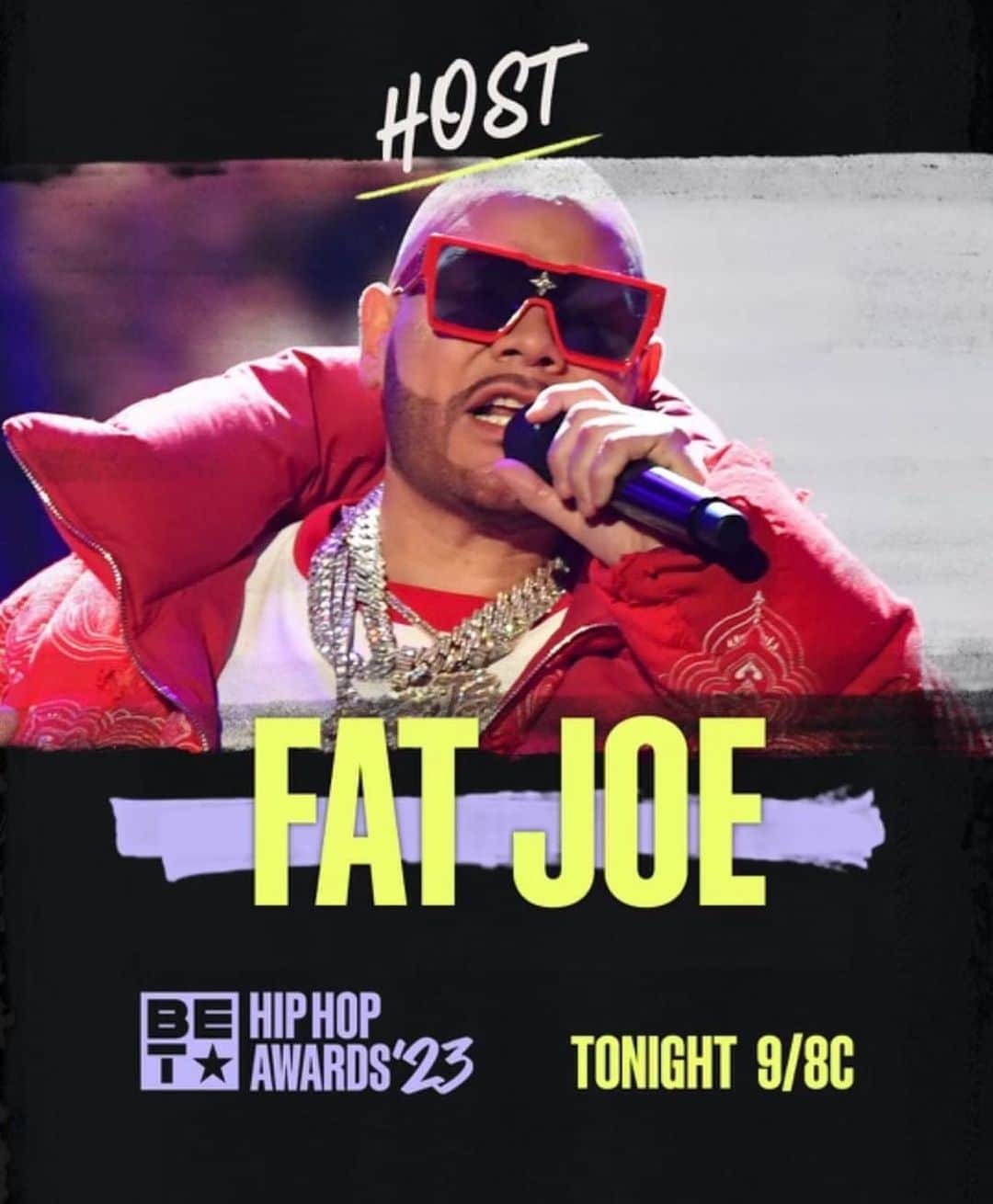 ファット・ジョーのインスタグラム：「See you tonight baby 👀👀👀👀 @bet」