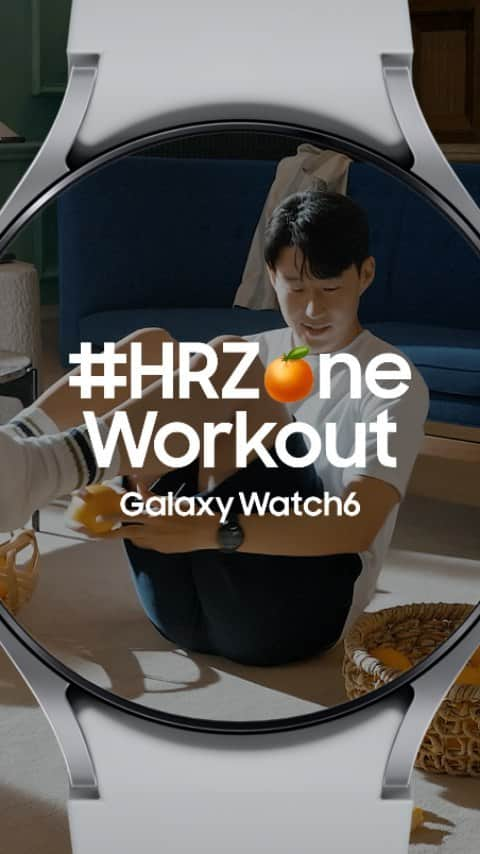 Samsung Mobileのインスタグラム：「Citrus core crunch! 🍊 Get ready because here’s Sonny’s HR Zone 1 challenge! #GalaxyWatch6 #GalaxyxSonny #HRZoneWorkout  Learn more: samsung.com」