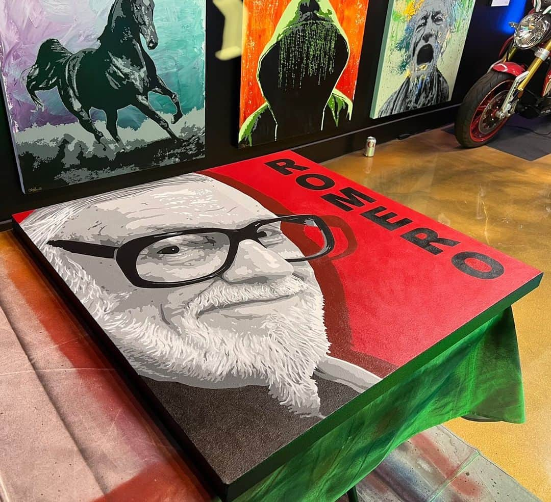 エディ・マクリントックさんのインスタグラム写真 - (エディ・マクリントックInstagram)「+ FOR SALE +  “ROMERO”  30” x 30” acrylic on canvas.  Contact me at: sadedgein@gmail.com  #warehouse13」10月10日 21時58分 - eddiemcclintock