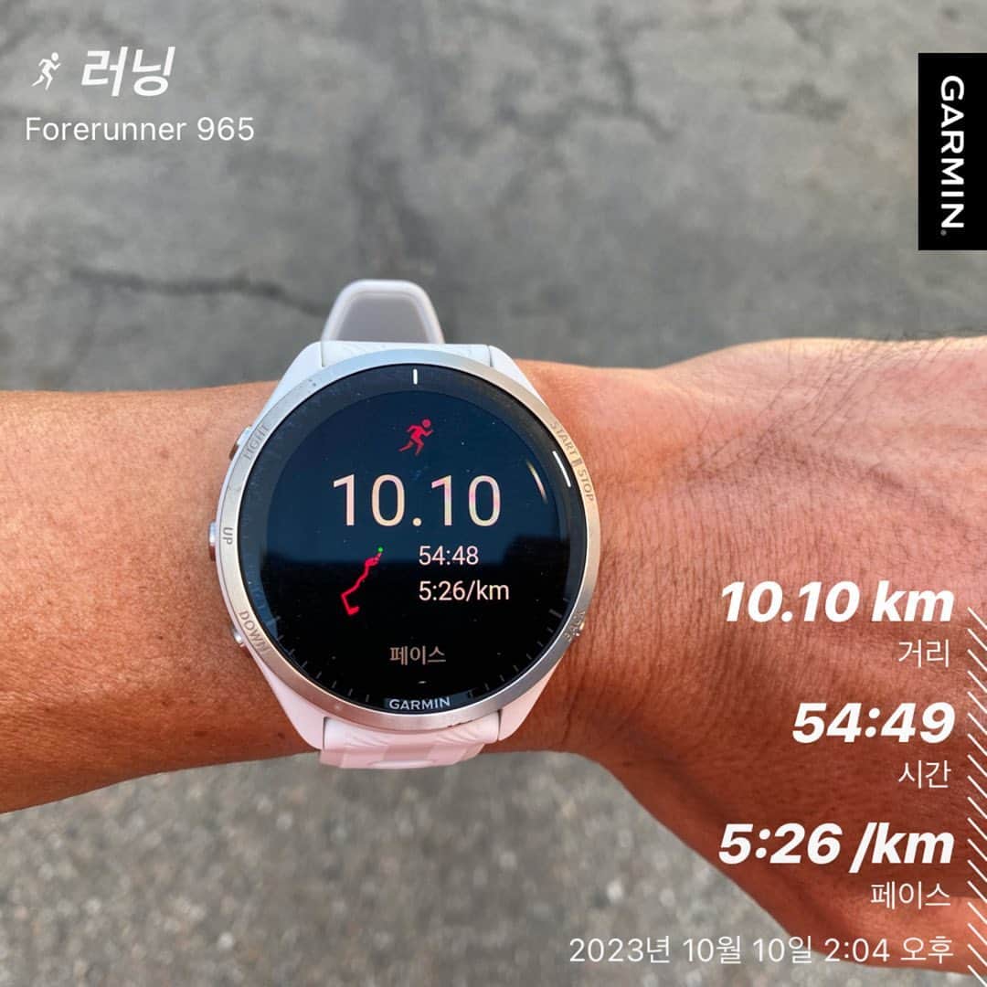 ジヌションのインスタグラム：「🏃‍♂️ 생일주 10.10km」
