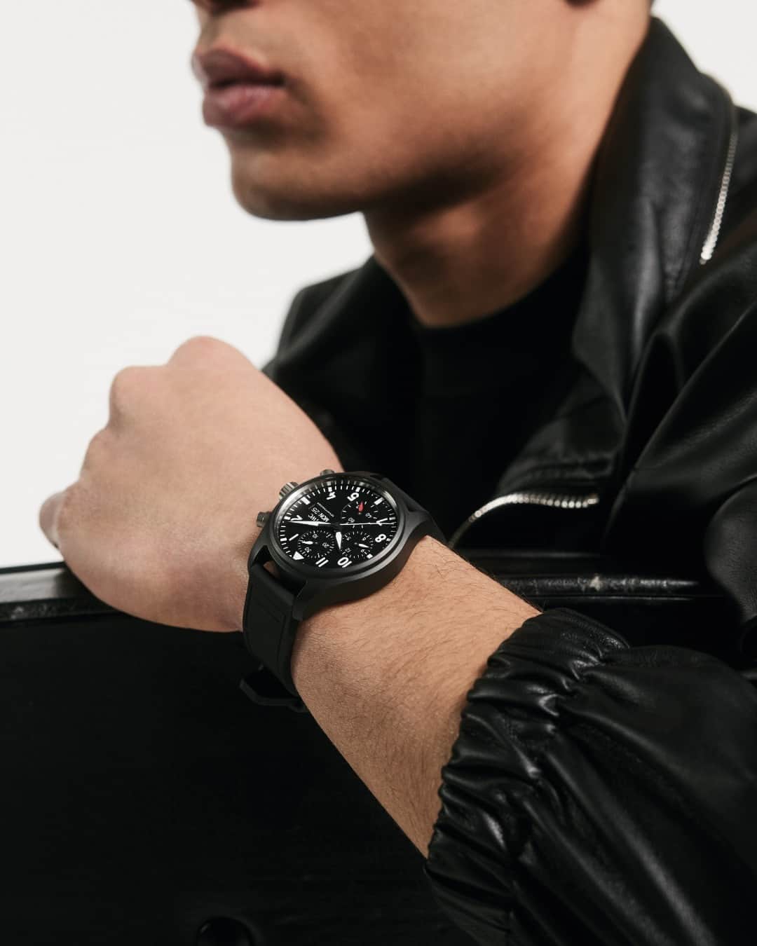 IWCさんのインスタグラム写真 - (IWCInstagram)「Crafted to captivate.⁣  The stealthy, monochromatic design of the Pilot’s Watch Chronograph 41 TOP GUN is perfectly matched with Super-LumiNova® coated white markers and indicators for maximum contrast.  #TheReference | #IWCpilot | #IWCtopgun  🔗Link in Bio」10月10日 22時17分 - iwcwatches