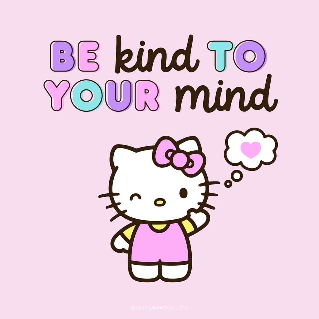 Hello Kittyさんのインスタグラム写真 - (Hello KittyInstagram)「Be kind to your mind 💕 #worldmentalhealthday」10月10日 23時00分 - hellokitty