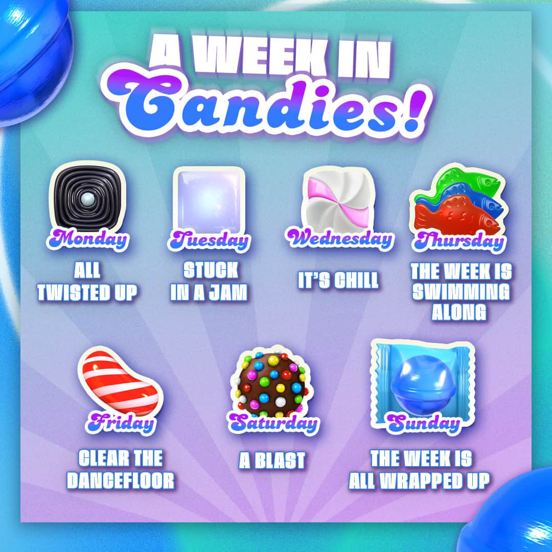 Candy Crushのインスタグラム：「what's your mood today? we're a little bit wednesday with a touch of friday」