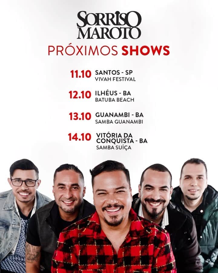 Sorriso Marotoのインスタグラム：「Feriadão tá chegando aí, turma! 🙌🏽 Bora curtir nosso pagodinho diferente? 🎶  📍Link de ingressos na bio」