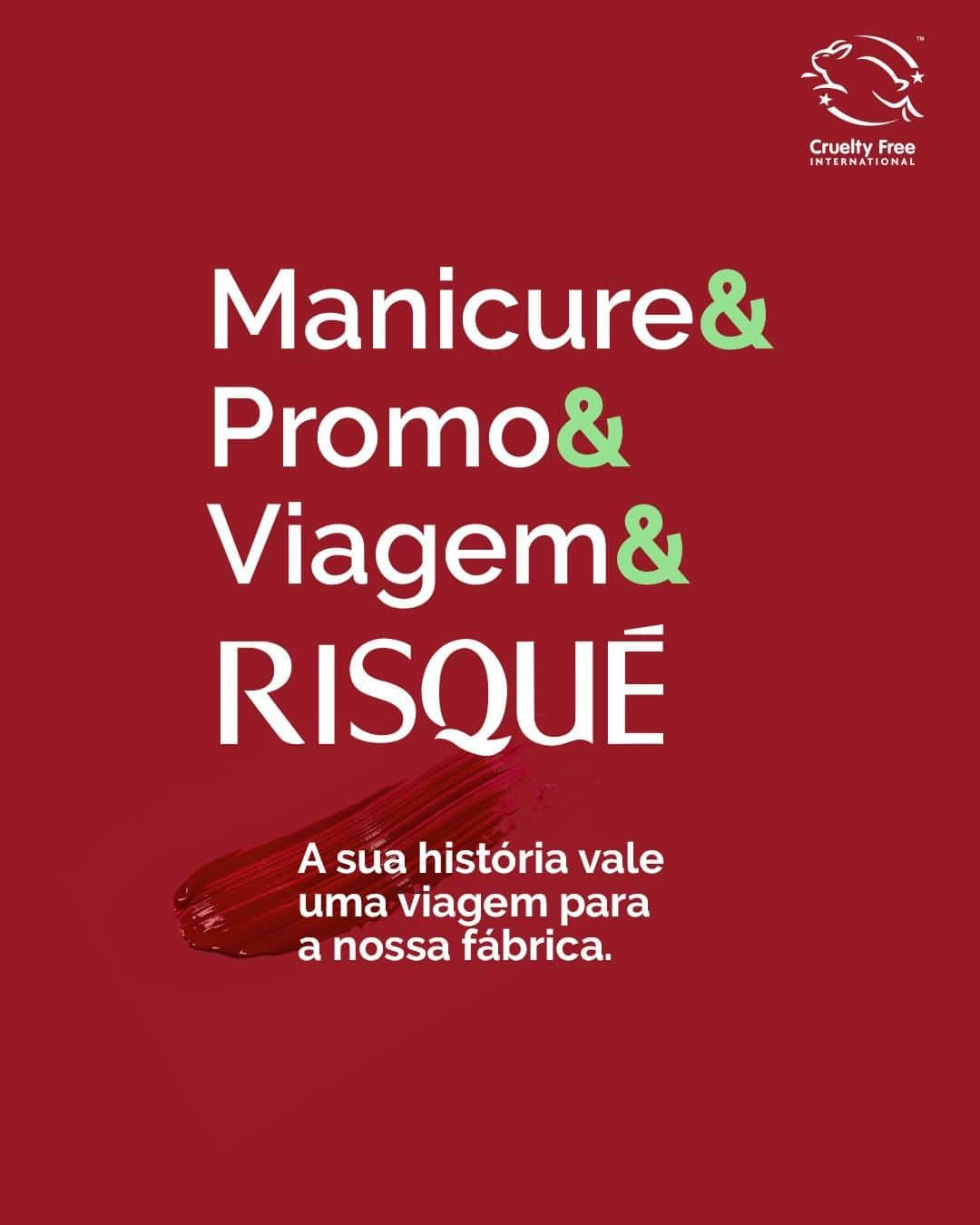 Risqueさんのインスタグラム写真 - (RisqueInstagram)「Você leu certo: a sua história faz você concorrer a uma viagem para conhecer a nossa fábrica em Goiânia! 🤩 Grave um vídeo contando sua história como manicure e como Risqué faz parte dela, acesse já o link no stories e participe!  *Promo válida até 10/11/2023   #RisquéOficial #TáNasNossasMãos」10月10日 23時59分 - risqueoficial