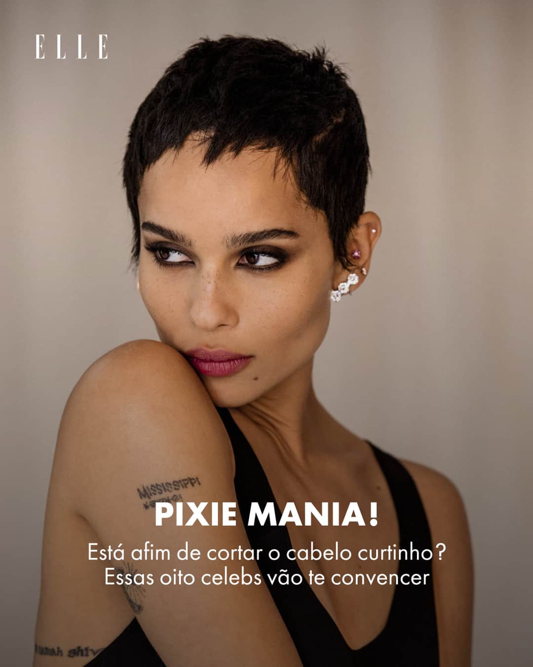 ELLE Brasilさんのインスタグラム写真 - (ELLE BrasilInstagram)「Com o verão chegando, o corte pixie vira uma alternativa cada vez mais intrigante. Se você está pensando em cortar o cabelo curtinho, celebridades como #ZoëKravitz, #IndyaMoore, #FlorencePugh e #EmmaCorrin podem te dar aquele empurrãozinho. Na galeria, tem ainda mais opções – e para todas as texturas de fio.  Vai se jogar? 💇‍♀️」10月11日 0時01分 - ellebrasil