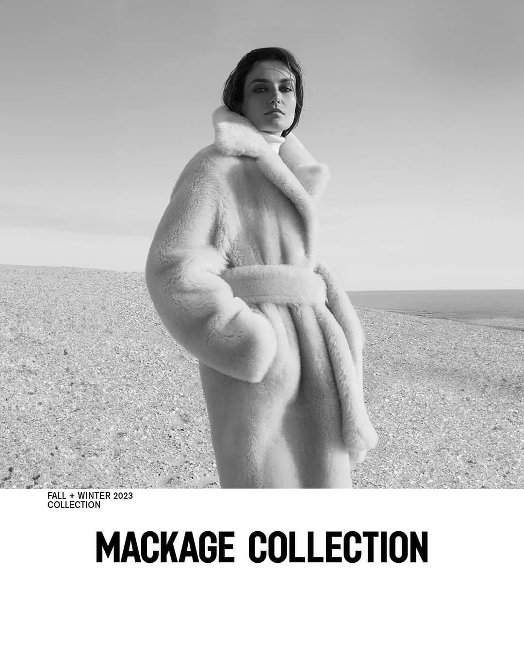 マッカージュのインスタグラム：「ULTIMATE SOPHISTICATION  ETIENNE, a double-breasted coat crafted from ultra-plush shearling. The peaked lapel, dropped shoulders, and sash belt bring dimensionality to the relaxed silhouette. A cozy and striking sartorial solution to cold weather.  More on MACKAGE.COM  #MACKAGE #MONDEMACKAGE」