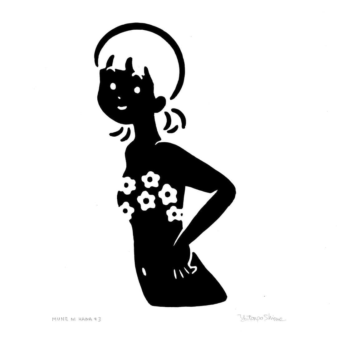 白根ゆたんぽのインスタグラム：「胸に花 # 3  2023 個展「島のはなし」より」