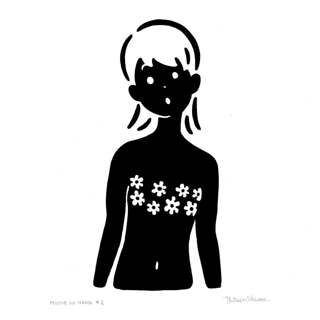 白根ゆたんぽのインスタグラム：「胸に花 # 2  2023 個展「島のはなし」より」