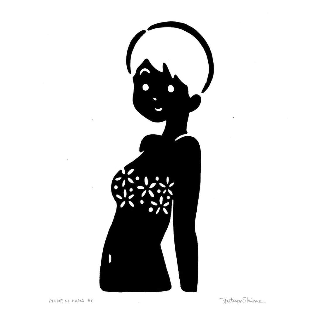 白根ゆたんぽのインスタグラム：「胸に花 # 6  2023 個展「島のはなし」より」