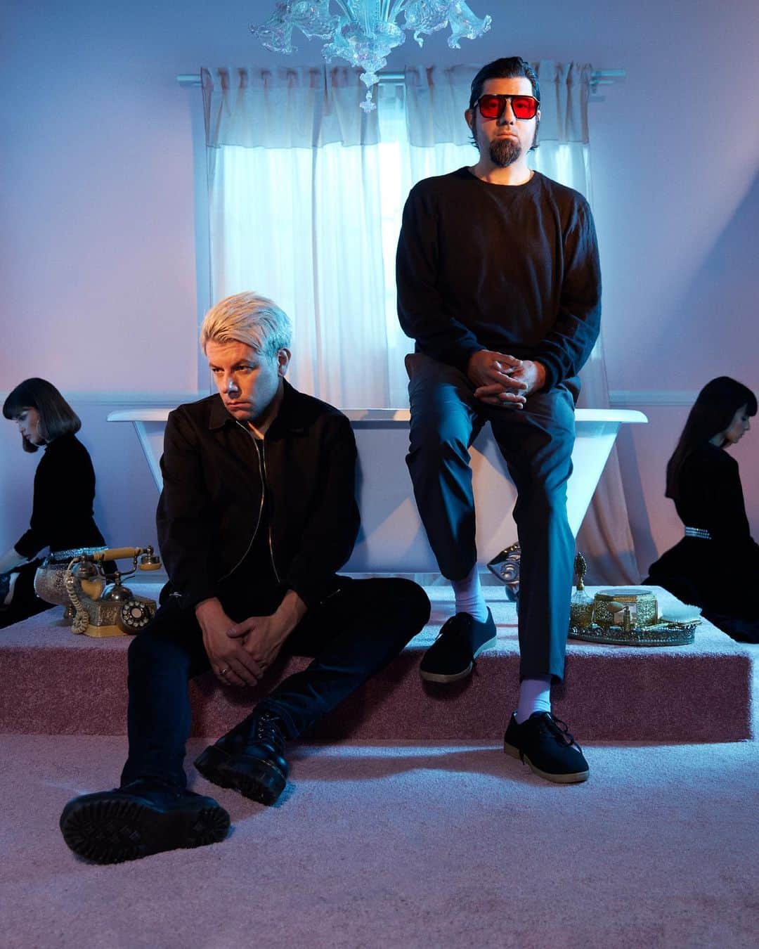Kerrang!のインスタグラム：「“It’s a trip to really trace where my head was at for each song”  Last year’s PERMANENT.RADIANT EP was the first ††† (Crosses) release in eight years. But now, Chino Moreno and Shaun Lopez are already back with even more music: their incredible second album Goodnight, God Bless, I Love U, Delete. At the link in bio, the duo talk teaming up with Robert Smith and El-P, creating a musical journey, and working their way through life’s “maze” 🔗  ✍️: @george_garner8  📸: @brianziff」