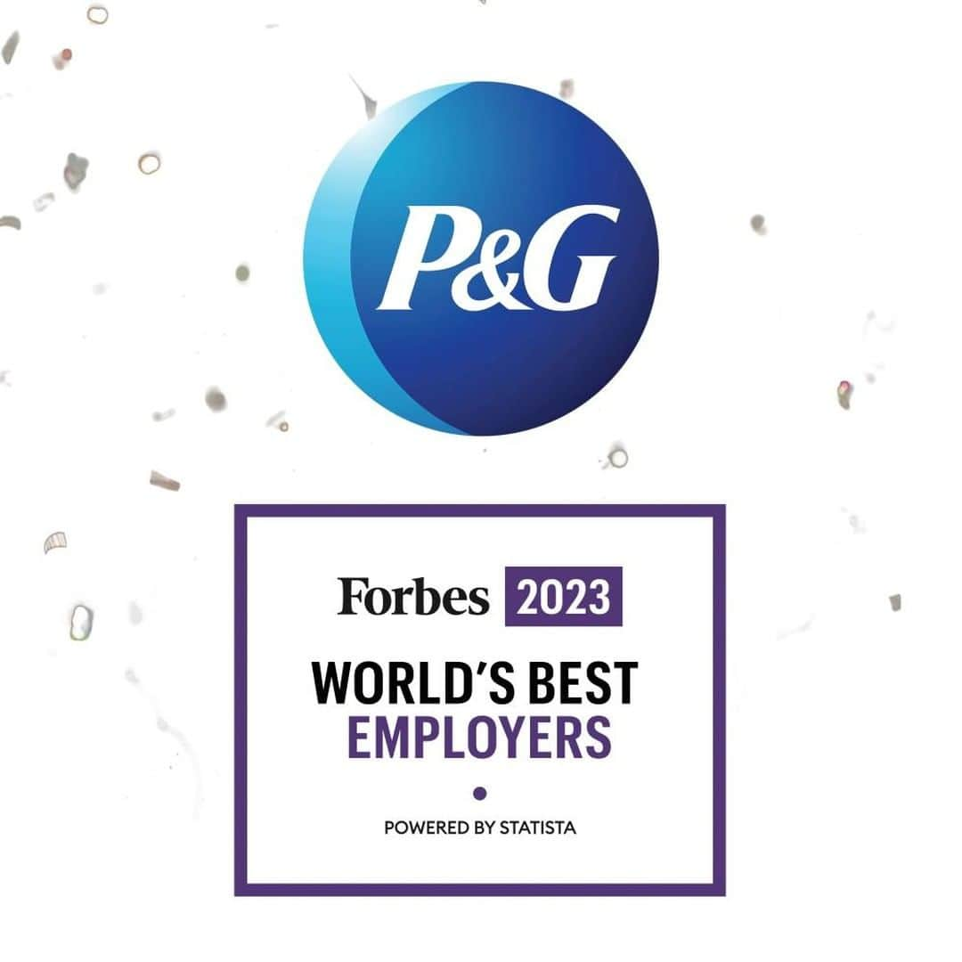 P&G（Procter & Gamble）のインスタグラム：「We’re blushing over here! 🤭 Special thanks to @Forbes for recognizing us on this year’s list of World’s Best Employers!   Visit our link in bio to see how we’re working hard to deliver a superior employee experience for our 107,000+ colleagues serving consumers around the world. 🌎   #WorldsBestEmployers #PGAndMe」