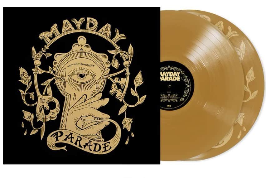 Alternative Pressさんのインスタグラム写真 - (Alternative PressInstagram)「Mayday Parade and AP are going for gold, treating the band’s beloved album Monsters in the Closet to an expanded 10th anniversary vinyl reissue in a shiny new color way.  The reissue features bonus tracks, new art, and an exclusive gold vinyl variant in the AP Shop. Grab one while you can.」10月11日 2時05分 - altpress