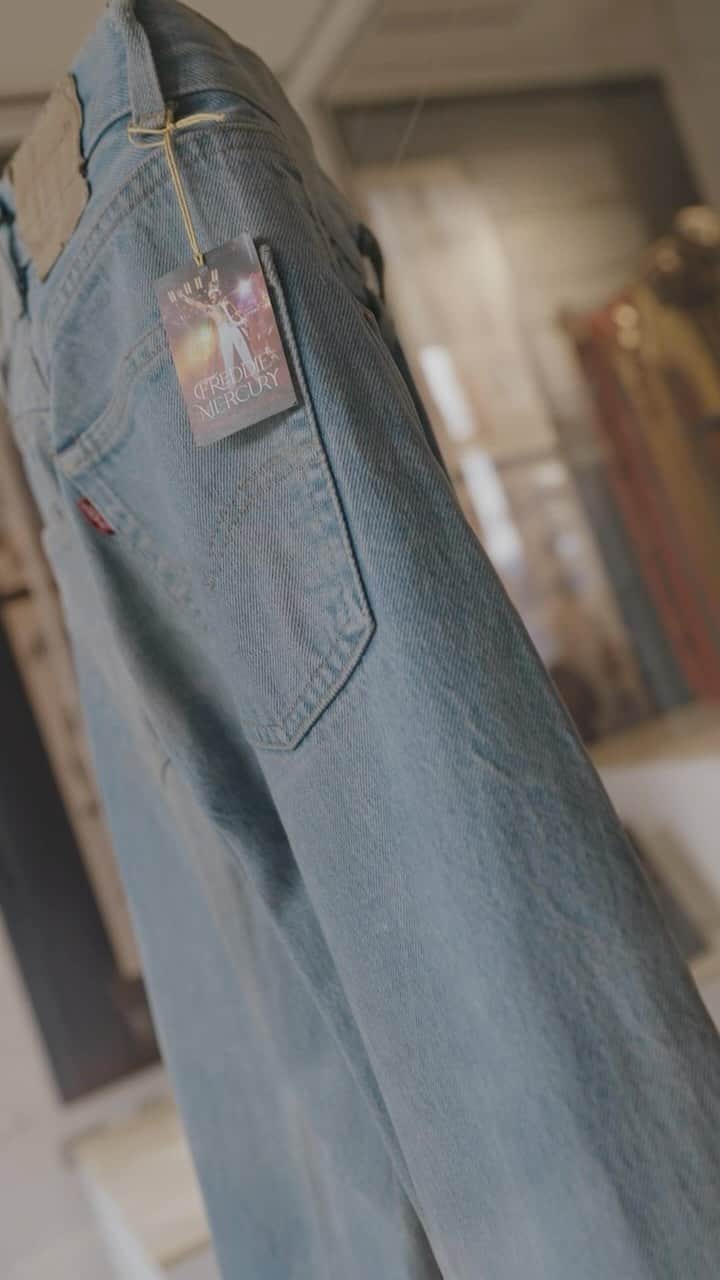 Levi’sのインスタグラム：「Step into the Levi’s Archives at our Queer Britain exhibition! Explore iconic items curated by Levi’s Historian, Tracey Panek, including Elton John’s dazzling stage costume and Levi’s 501s worn by legends like Freddie Mercury and Harvey Milk.」