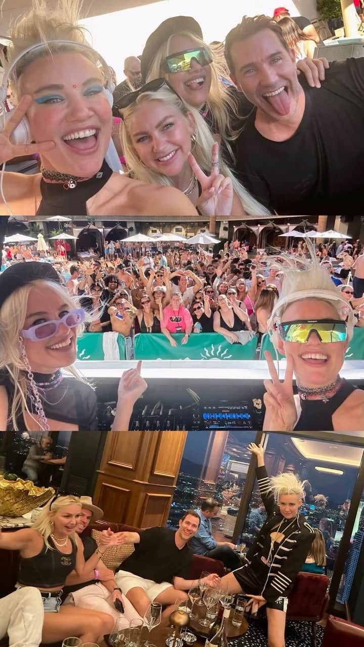 NERVOのインスタグラム：「Columbus Day Long Weekend in the 🇺🇸 U S A 🇺🇸 at Atlantic City & Vegasssss babbyyy !!! Sexy pool clubs and pretty ladies all weekend long 💦👙☀️☀️💅🏻✨👯‍♀️ @harrahspoolac @ayudayclub   Peep our newest single ‘CRAZY’ with @plastikfunk & @elleveemusik OUT THIS FRIDAY !!! Love the live reactions we’re having so far 👀👀❤️ Pre-save in bio 🔝  #USA #ColumbusDay #LongWeekend #Crazy #newmusic #vegas #atlanticcity」