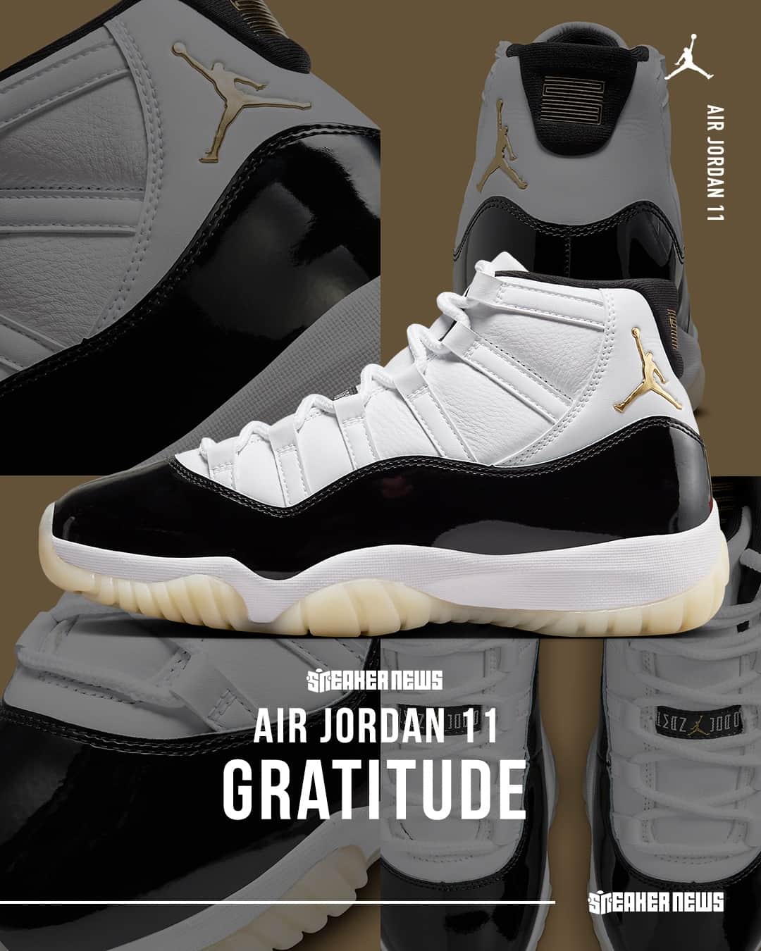 Sneaker Newsさんのインスタグラム写真 - (Sneaker NewsInstagram)「Air Jordan 11 "Gratitude" aka "DMP" official images have surfaced! These are scheduled to release on December 9th in full family sizes. Did you won the actual "DMP" release from 2006? Hit the link in our bio for a closer look.」10月11日 5時01分 - sneakernews
