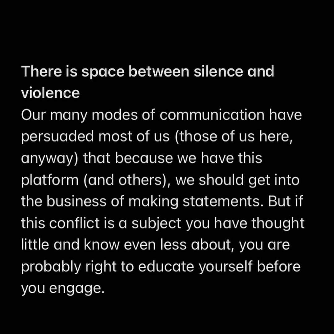 トームさんのインスタグラム写真 - (トームInstagram)「#repost @fiercegrandma  I haven’t done one of these service-y posts in a long time, but following the events of the last few days, it felt right to (as the line spoken directly after the one I quote above — from King Lear, Act V Scene iii) “speak what we feel, not what we ought to say.”  I would be lying if I said that nearly all of my awareness of the atrocities in Israel has not been refracted through the lens of social media, which we once were all young and naïve enough to regard as a refuge: a place to forget the horrors of the world at large rather than amplify them. That history now seems as ancient as the conflicts we are now seeing played out, practically in real time.  Whether or not war can ever be justified is an age-old and maybe unanswerable question, though what has always puzzled me is how clear it seems that the resolution it brings is rarely (if ever) permanent. But what is undeniably true is that war is an instrument of nations; whatever leverage it ultimately creates in the arena of policy, the living things and the civilizations that instantly become collateral damage are always blameless and profoundly, psychically, generationally harmed. Even if you as a citizen can see no other solution than war, I believe our collective humanity asks us to always put more of our weight on the side of peace. Otherwise we are not just not safe – we are Lost.  To life 🕊」10月11日 5時04分 - tomenyc