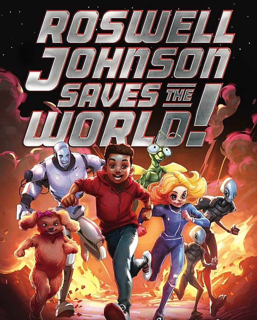 クリス・コルファーのインスタグラム：「I am so excited to finally announce my new book #RoswellJohnsonSavesTheWorld will hit shelves on June 4th, 2024! I’ve never had so much fun writing a book. I can’t wait for you to meet Roswell and his quirky alien friends Stella, Nerp, Bleep, Mank, Rob, and Cassiopeia Furbottom (the world isn’t ready for Cassi!) 👽🛸」