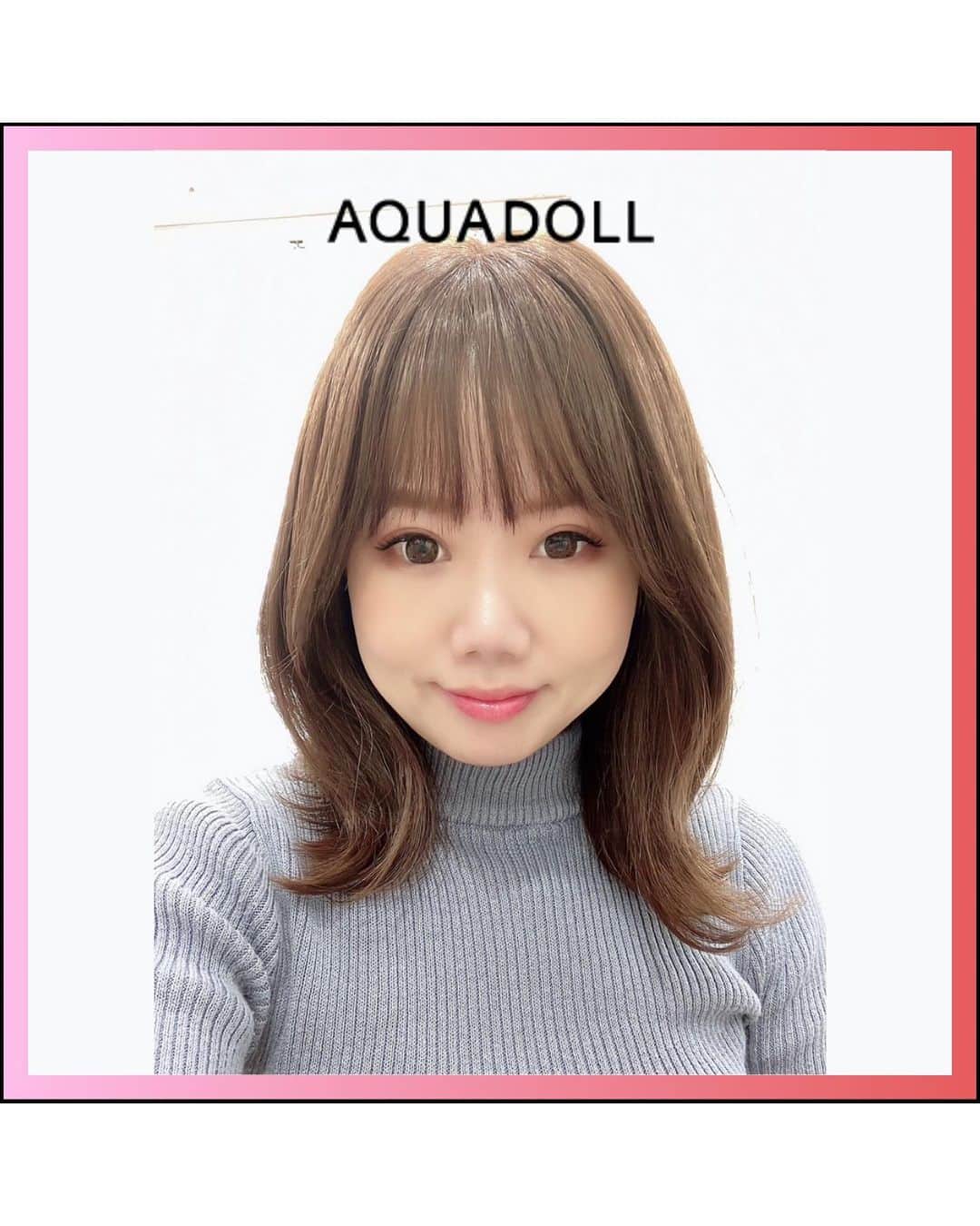 AQUADOLL アクアドールウィッグのインスタグラム：「こんにちは😃 アクアドール梅田サロンの山本です✨ 梅田サロンオリジナルウィッグのご紹介です😊  本日のデザインは、重めシルエットのボブディです♫ 鎖骨下ぐらいの長さが可愛さと大人っぽさを両方出せます😆 くくることもできますので襟元にボリュームのある服の時もすっきり使っていたたけますよ🤗  皆様お気軽に梅田サロンにご試着に来てくださいませ✨  ・pwm00C  MBRM Mサイズ  ・¥85,800（税込）  #AQUADOLL#アクアドール#アクアドールヴィーナス#アクアドールウィッグ#医療用ウィッグ#ウィッグ#wig#カツラ#かつら#ウィッグ生活#抗がん剤#抗がん剤治療#副作用#乳がん#がん#がん患者#脱毛症#円形脱毛#円形脱毛症#自己免疫疾患#多発性脱毛症#薄毛#抜毛症#梅田#自然#駅近#ボブディ」