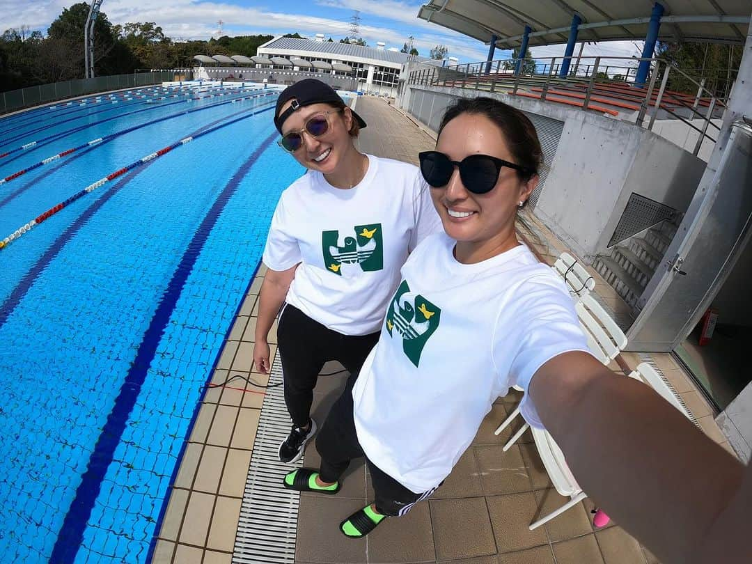 木村真野・紗野のインスタグラム：「New シュムーTシャツお気に入り💚💚💚💚💚 #adidastokyo #adidastwins #gopro #goprojp  @goprojp @gopro @adidastokyo」