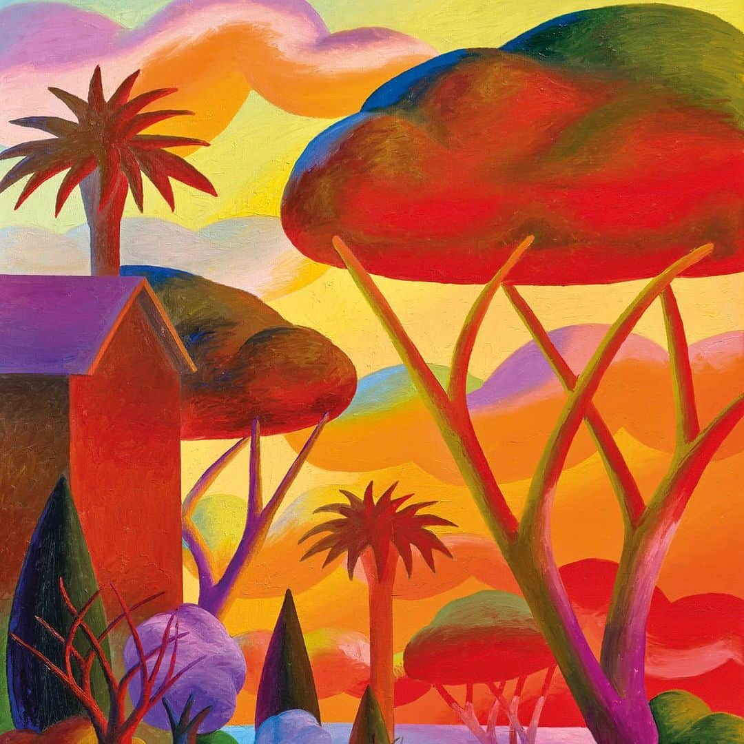 クリスティーズのインスタグラム：「Christie's is delighted to showcase a selection of outstanding works by 20th and 21st century artists in the upcoming London Evening Sale.⁣ ⁣ Highlights include 'Worked on Earth' by Pam Evelyn and 'Clay Court' by Honor Titus. Both works are being offered in an Evening Sale for the first time.⁣ ⁣ Also featured in the sale is 'The day was full of lightning in the evening stars will come out' by Salvo, Ewa Juszkiewicz's 'Pukle (Locks)' which is among the very first examples of her celebrated historical appropriations. Towering over two metres in height is 'Party Scene' by Sahara Longe, one of Britain's most exciting new figurative painters.⁣ ⁣ 📍 20th/21st Century: London Evening Sale | Live Auction: 13 October, London.⁣⁣ ⁣⁣ #Salvo #HonorTitus #SaharaLonge #EwaJuszkiewicz #Frieze20 #ThisisLondon #londoncreates」