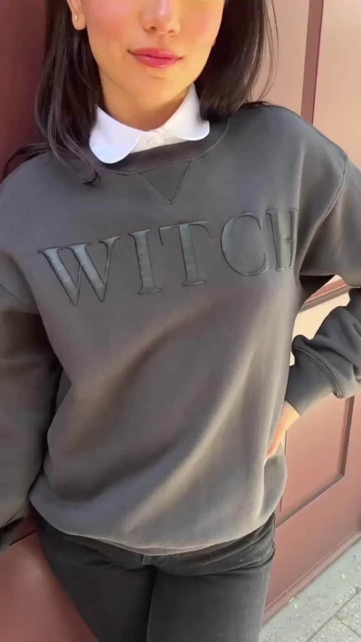 のインスタグラム：「Welcome to the Bad Ghouls Club - shop our Glitter Witch Cody Sweatshirt before it's gone 🖤⁠ ⁠ #wildfoxcouture」