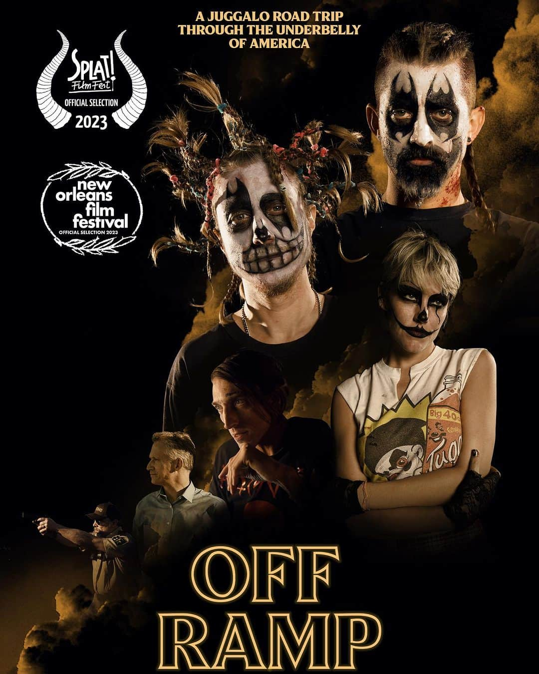 Ashley Smithさんのインスタグラム写真 - (Ashley SmithInstagram)「Yay I can finally talk about  @offrampfilm because we just got our #sagaftrainterimagreement ⭐️ y’all this unhinged, full of love, full of laughs story of two juggalos on their way to the gathering, is finally having its WORLD PREMIERE! 🌎🍿 ~Oct. 28th Poland @splatfilmfest  And then ~ US premier Nov.4th  @neworleansfilmfestival Saturday night 👏🏼👏🏼👏🏼  I grew up in East Texas hanging with Juggalos as a teenager. I was “Down with the clown” as they say. The thing that stood out the most to me amongst the Juggalos was the LOVE, the sense of Family, and of course the FAYGO showers. There’s something so primal about painting one’s face and letting soda rain down from the sky as you bounce to wicked rhymes with your people. The feeling will forever be burned into my memory. So I’m Honored to be able to play Eden in this twisted story of finding love and acceptance in this messed up world.   @damnathan @tim_cairo @bronmoyi @jonnieozz @turnerschofield @therealashsmith @thereeddiamond @miles_doleac @mr_bankens @emmatrancesgrantham @theoduscrane @nedyousef @rhondajohnsondents @thelauracayouette @jeremylondonactor @kateadair_official @fabiolandrade @toora.loora.laura @13friends @dimitrinzerem @attaboiwuzhere @kurttape @tapebarbara @princeable_photography @_chris.wickline_@aidandykes @pile.a.aila @andrew_m_deritter @apexpostproduction @kyotocolor @blaze_heru @no.ell.dominick @tmlaproos @brandonny33 @rickgnelson @jenikakolacz @meg_makeupfx @hsalvaggio @kingbouton @clayton_n_ji @dubdoodle @onthehuntcasting @larrytape @kataleaford @thedimarcopolo @miss.sandyparker @cuppajoe504 @scarboroughdane @warrentape @katenhofstetter @elise.tate @amywaksmonski @nitrotheflash @savantcarlos @virg. _of_ tears @alex_kissel @kennedyremotes @majic_sean @evan_eastham @ooooooowen @joebrandtmedia @roansmithdesigns @theinkwellpress @flo_resolution @jimmythehairguy @realmankini @faygoluversheaven @rageedyann」10月11日 11時49分 - therealashsmith