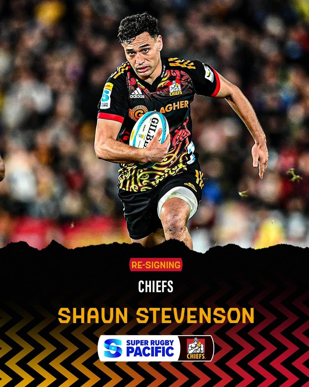 Super Rugbyのインスタグラム：「A massive re-signing for @chiefsrugby with Shaun Stevenson on board through to 2025.  #SuperRugbyPacific」