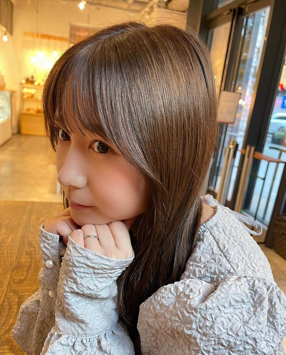大場美奈さんのインスタグラム写真 - (大場美奈Instagram)「福岡の @littlelink.fukuoka で ヘアメンテナンス😌✂︎  今回は全部お任せ~~ 是澤さんありがとうございます☺️」10月11日 12時37分 - obamina__43