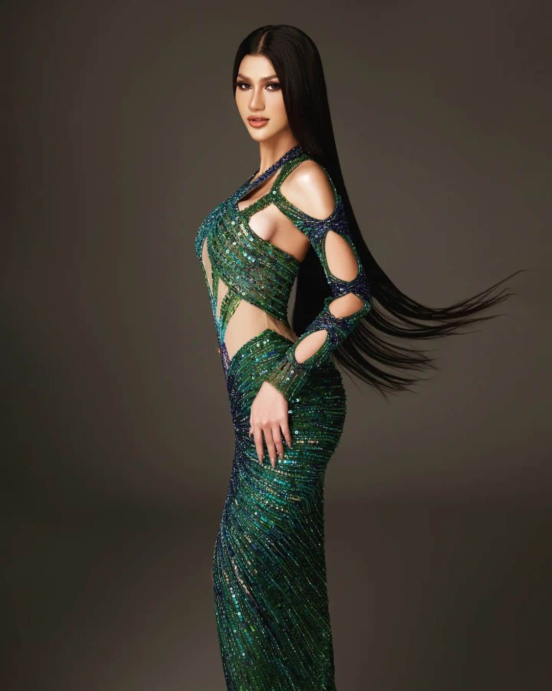 Ivan Gunawanのインスタグラム：「Grateful for every moment that led me to this journey and beyond 👑✨️  Thank you to all Vietnam team for making this happen  Photographer : @milortran  Make up : @quannguyen_makeup  Hair do : @pulehairstylist  Dress : @brianvo.fashion   @missgrandinternational @nawat.tv @teresa.mgi   @ivan_gunawan  @yayasanduniamegabintang  @meidypesik @dardo_djf  #MissGrandInternational2023 #MGI2023 #AliveVietnam #Staynex #CollagenElastin #Aratawellness #MissGrandIndonesia2023」