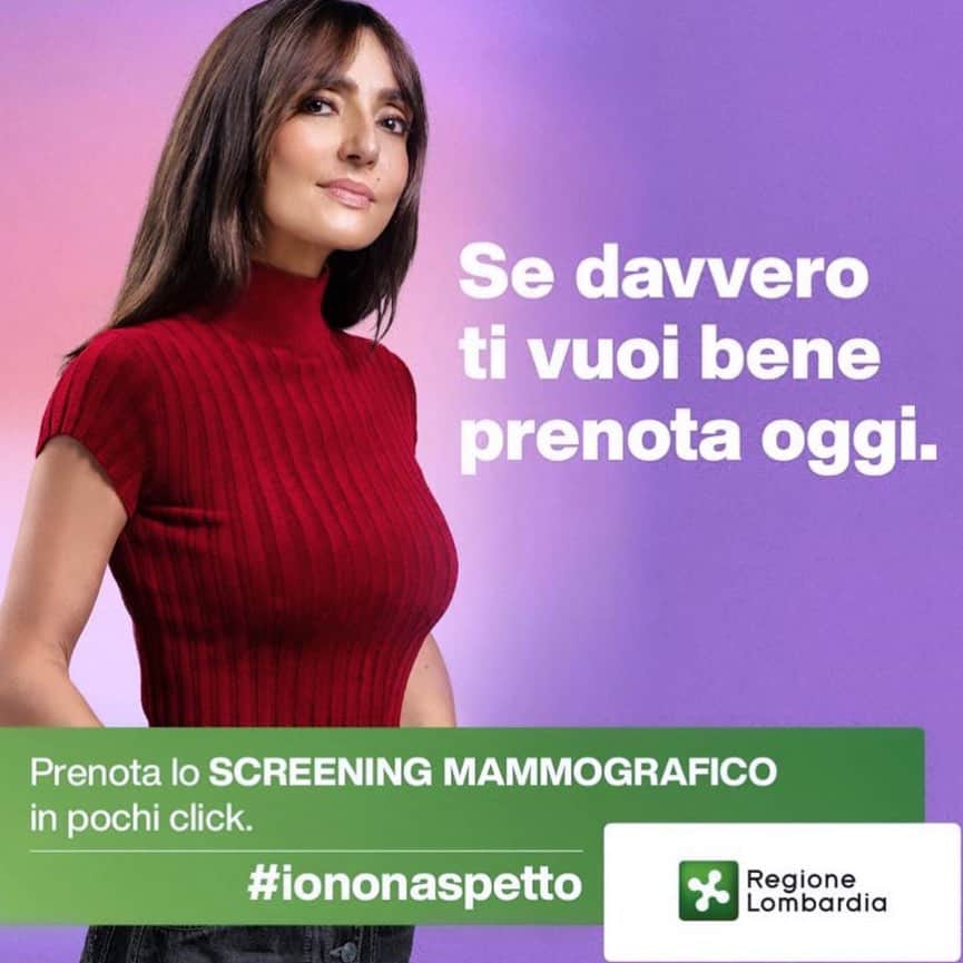 Ambra Angioliniのインスタグラム：「Abbiamo un appuntamento importante al quale non si deve rinunciare, un’ altissima forma d’amore per noi stesse : la prevenzione #iononaspetto @regionelombardia.official @ambraofficial」