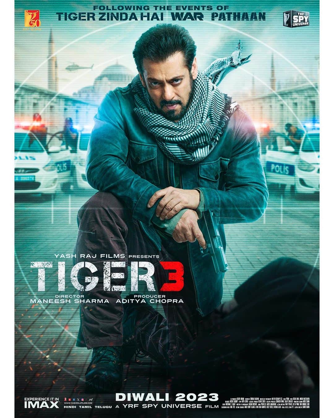 カトリーナ・カイフのインスタグラム：「TIGER… Sirf ek hi hai @beingsalmankhan 🐅    #Tiger3Trailer out on 16th October. #5DaysToTiger3Trailer #Tiger3 arriving in cinemas this Diwali. Releasing in Hindi, Tamil & Telugu. #ManeeshSharma | @yrf | #YRF50 | #YRFSpyUniverse」