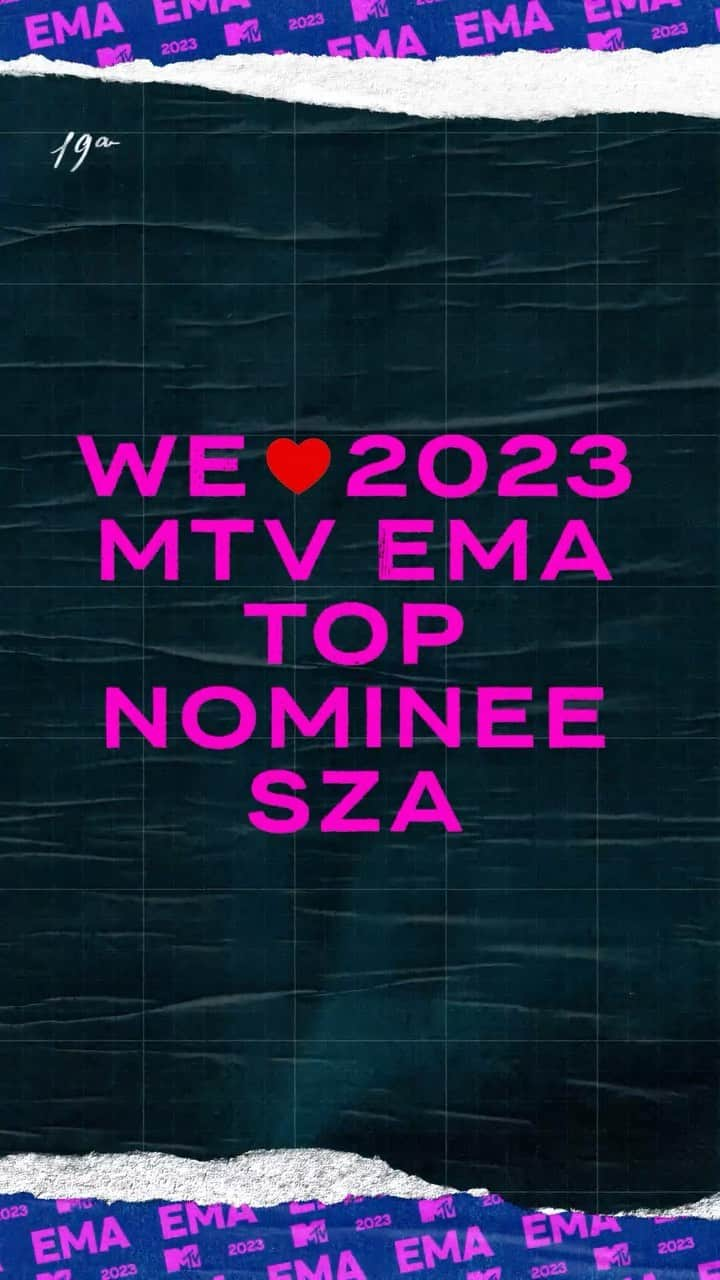 MTV EMAのインスタグラム：「Multi-nomiated #MTVEMA artist @sza has had an AMAZING year! Can you believe she's nomiated SIX TIMES 😱. Tell us your fave song from SOS below ⬇️」