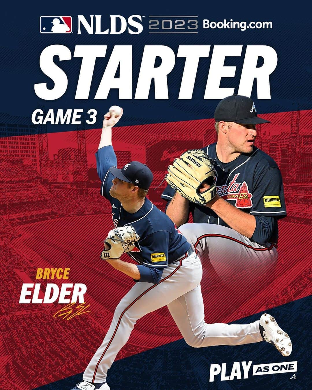 アトランタ・ブレーブスのインスタグラム：「On the mound for Game 3: @bryce_elder13!」