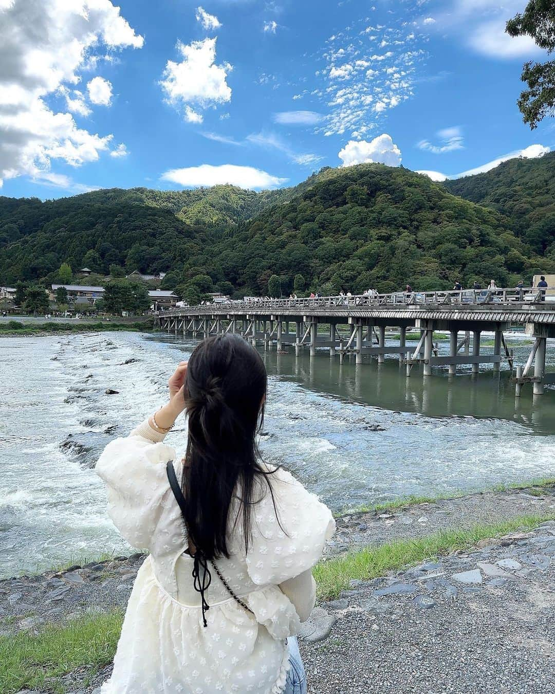 矢田伶華さんのインスタグラム写真 - (矢田伶華Instagram)「嵐山☀️ 初めての嵐山たのしかったなぁ🍡 やっぱ京都は最高…♡!!  #嵐山 #嵐山グルメ #京都 #京都観光」10月12日 0時17分 - reika_308