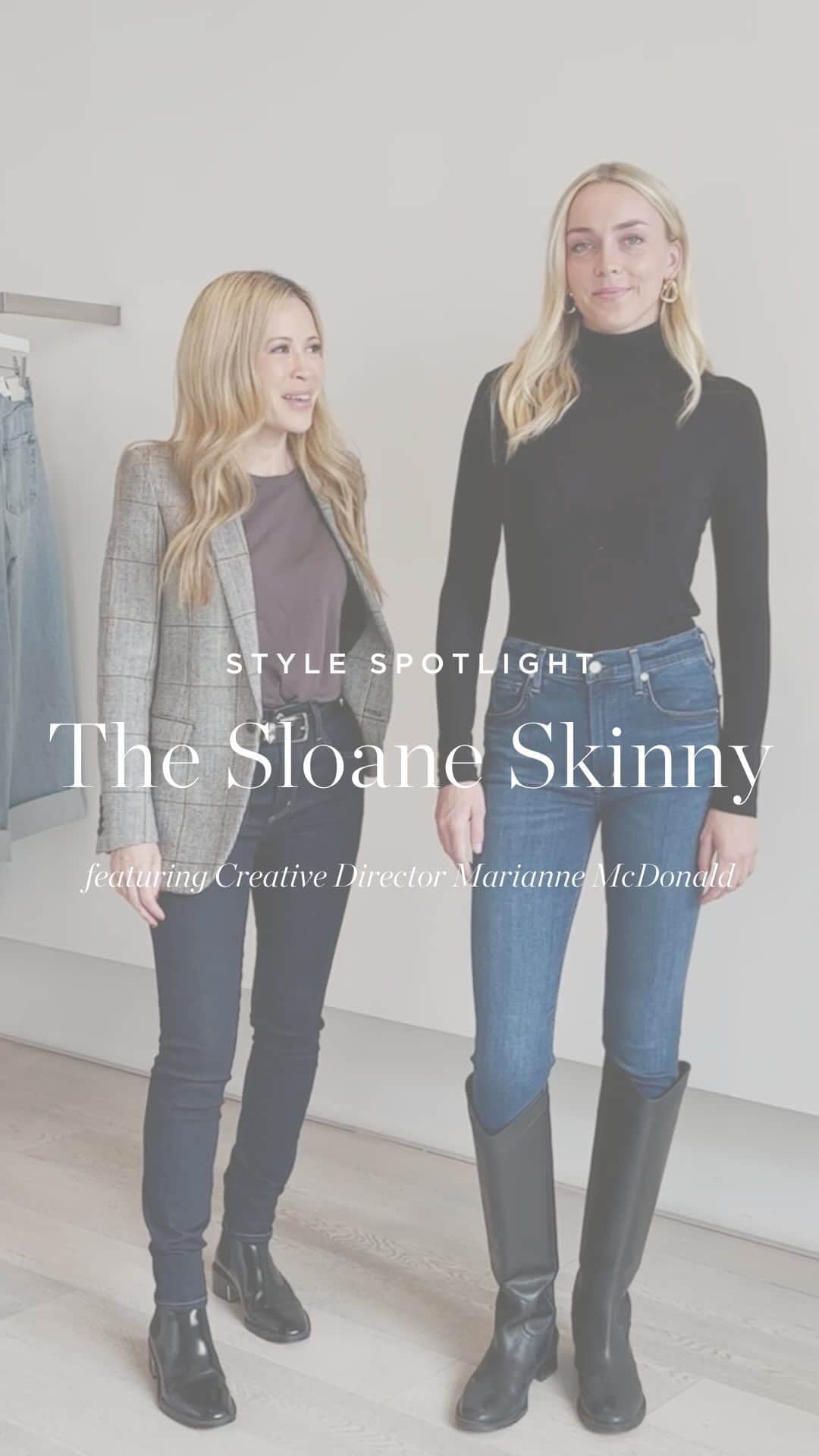 のインスタグラム：「Creative Director, @mariannegmcdonald, walks us through three ways to style the new Sloane Skinny.」