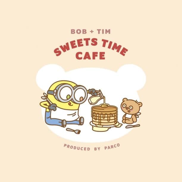 のインスタグラム：「人気キャラクター”BOB + TIM” 世界初となる本格コラボカフェが渋谷・名古屋パルコに期間限定オープン！  アニメ映画『怪盗グルー／ミニオンズ』シリーズに登場する人気キャラクター”BOB + TIM”の本格コラボレーションカフェが、今秋渋谷パルコ、名古屋パルコに期間限定オープン！  とっても優しくてひとなつっこいボブと、くまのぬいぐるみのティムはいつでも、どこでも、どんな時でも一緒！そんなボブとティムのペアをコンセプトに、2人が並んだかわいいフードや、ボブとティムのおそろいのスイーツなど、誰かとシェアして楽しみたくなるコラボメニューが登場！  カフェ店内には、ボブ、ティムと記念撮影ができるフォトスポットも登場し、みんなで思い出を共有できるイベント空間を展開します。  また併設のグッズショップでは、BOB + TIM のカフェオリジナルグッズや、公式ライセンス商品を多数販売いたします。」