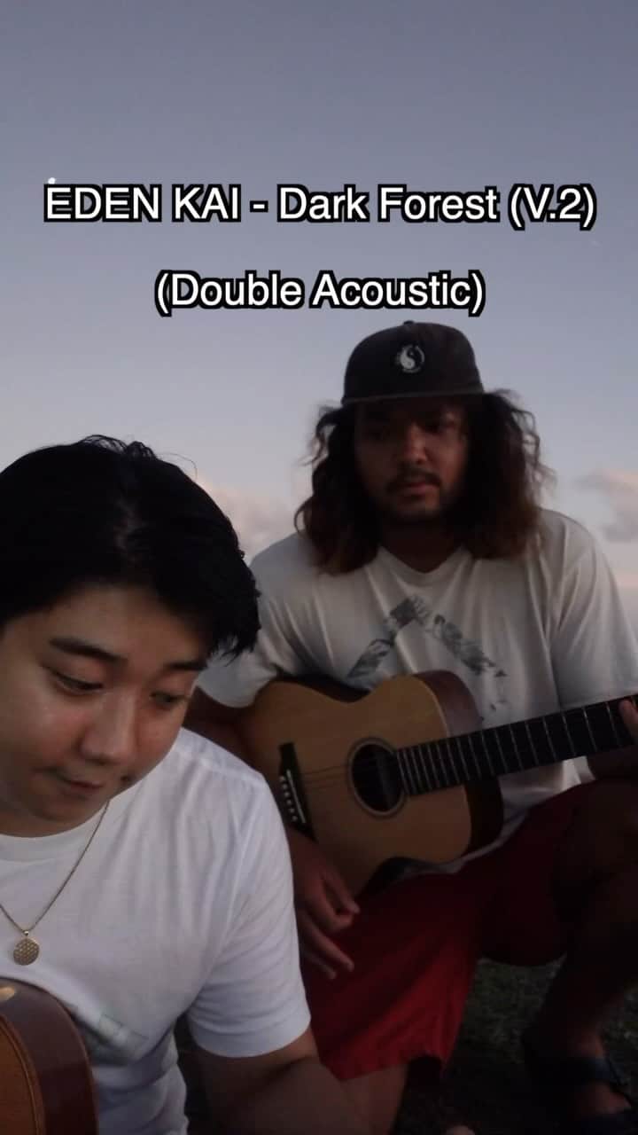Eden Kaiのインスタグラム：「Eden Kai - Dark Forest (V.2)⁣ ⁣ Double Acoustic Guitar⁣ with Dennis Gathright ⁣ deniikun  ⁣ ⁣ ⁣ #AcousticGuitar  #アコースティックギター ⁣ #アコギ  #fingerstyle #fingerstyleguitar」