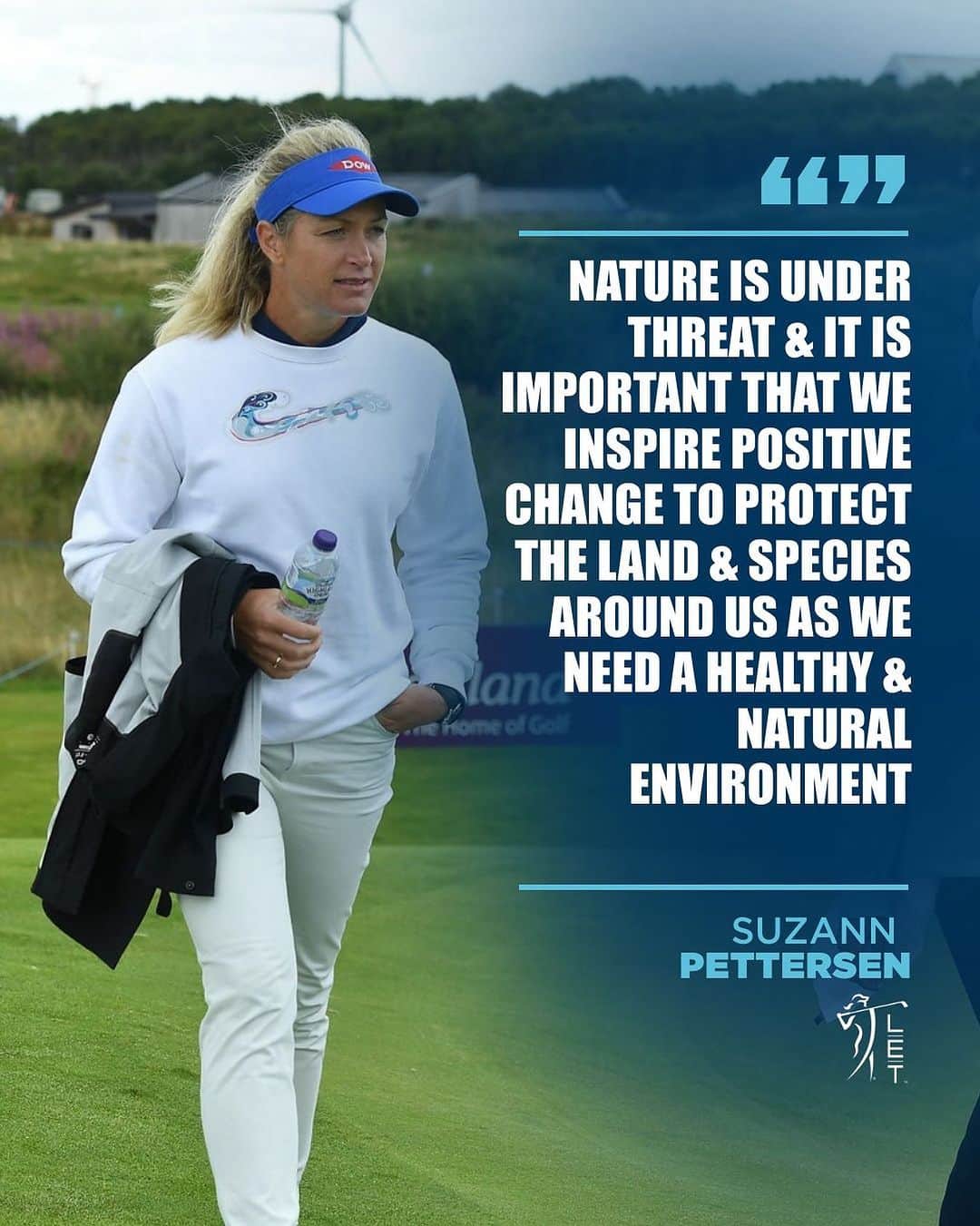 スーザン・ペターセンのインスタグラム：「@suzannpettersen on the importance of #SustainableGolfWeek to further inspire golf’s team effort to help drive change & the importance of championing a game that is #BetterWithNature 💭  #CelebratingTheGreen presented by @dow_official」