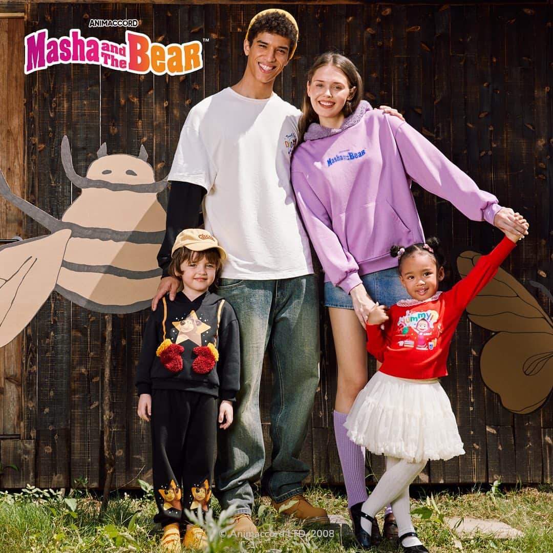 SHEINのインスタグラム：「The SHEIN x Masha and the Bear collection is here! 🌼🧒 Explore, play, and create endless bonding moments with matching outfits for the entire family.   🔗:https://shein.shop/s42cpg3  #SHEINxMashaandTheBear #FashionCollaboration #Fashion #SHEINCollabs #SHEIN #MashaandTheBear  *P.S. Only available on US/AU/UK/FR/MX/BR/NZ/TR/OM/BH/SA/UAE」