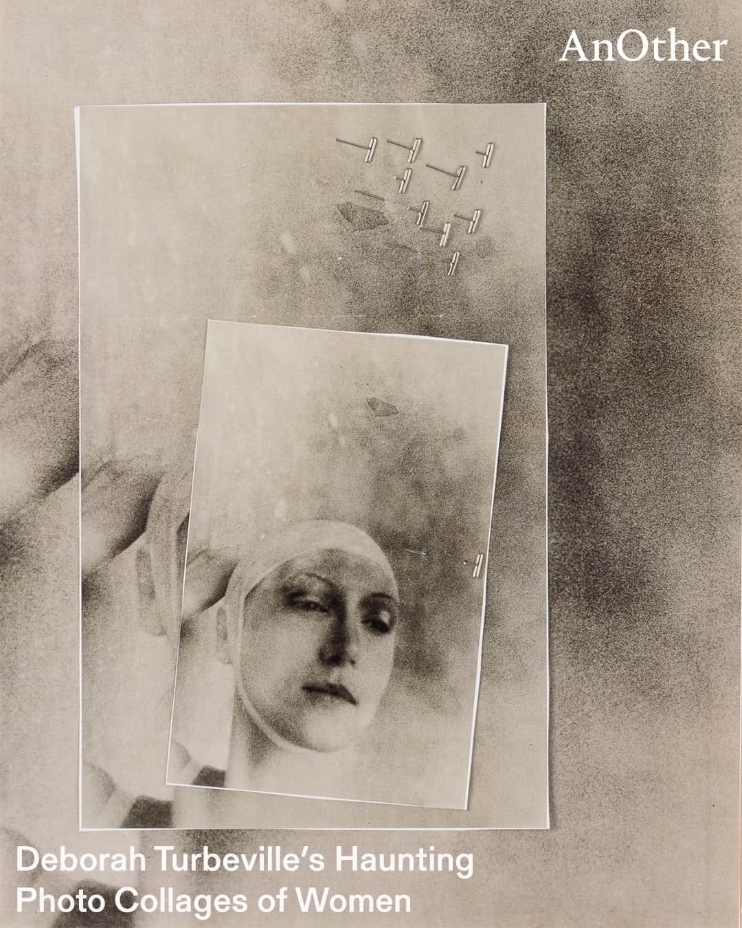 AnOther Magazineのインスタグラム：「A new publication compiles the late American photographer #DeborahTurbeville’s psychologically and poetically charged photo collages, made during the 1970s ✂️⁠ ⁠ Known for her distinctively surreal and sepia images that enigmatically evoked the passing of time, Turbeville’s signature pointed to a bygone history rather than contemporary life or the world of fashion. ⁠ ⁠ “[Her] entire body of work is a meditation on the medium of photography,” writes @nathalie.herschdorfer, whose new book Deborah Turbeville: Photocollage will soon be released by @thamesandhudson. Read @lydunishka's feature at the link in bio 📲⁠ ⁠ 📸 Deborah Turbeville: Photocollage. Photography by Deborah Turbeville. Courtesy of Thames & Hudson⁠」