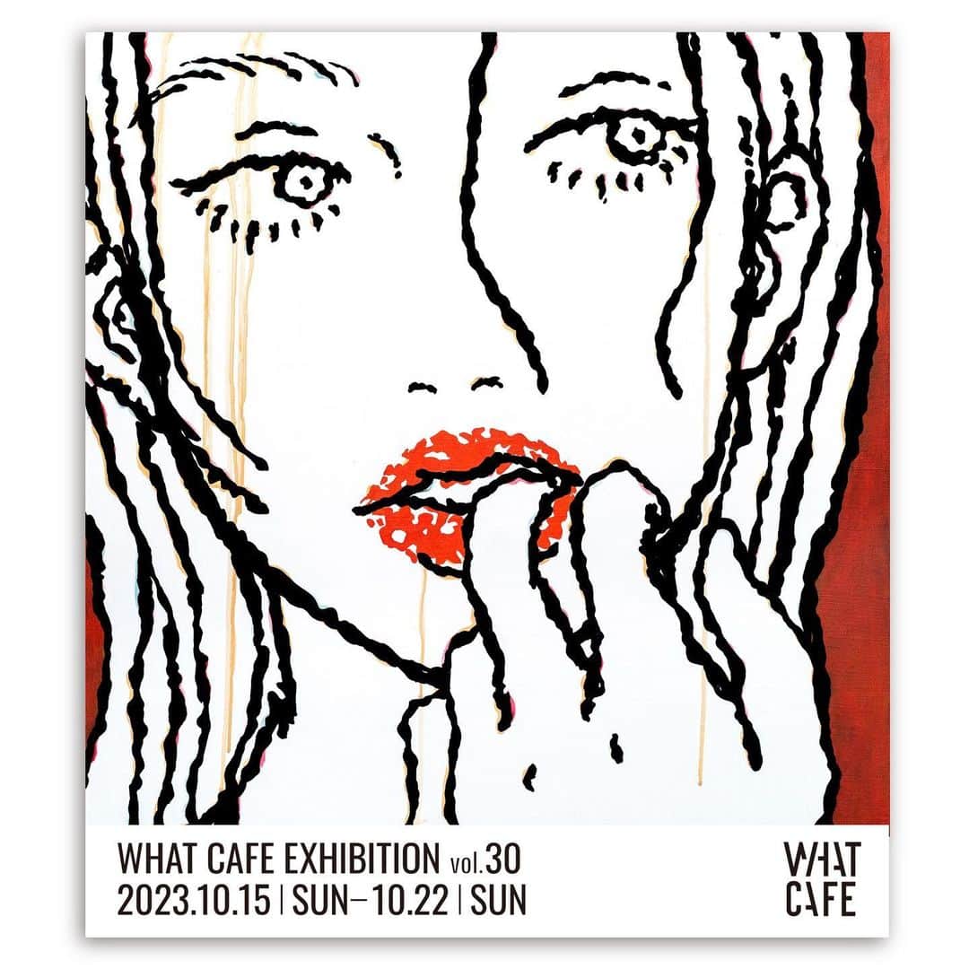 のインスタグラム：「【展示のお知らせ】 今週末からはじまるWHAT CAFEでのグループ展示に参加します。大小含めて新作10点制作しました。 個人的に展示してみたかったWHAT CAFE、 いまからどんな展示になるのか楽しみです。  14日(土)18:30-20:00はレセプションもありますので ご興味ある方はDMください！URLお送りします。下記展示詳細です。  - - - - - - - - - - - - - -  アートギャラリーカフェ「WHAT CAFE」は、2023年10月15日（日）から10月22日（日）まで「WHAT CAFE EXHIBITION vol.30」を開催いたします。  本展では、アートキュレーターの野間博尊氏の協力のもと、13名のアーティストを紹介します。人物や動物、キャラクターなどのポートレートを描くアーティストを中心に、野間氏がセレクションした気鋭のアーティストによる約130点の作品を展示販売します。ファッション、カルチャー、デザインなど幅広い分野に影響を受けたアーティストたちによって、個性豊かに表現される世界観をお楽しみいただけます。また、会期中の週末には、出展アーティストによるライブペイントなどのイベントも開催を予定しております。詳細や最新情報はWHAT CAFE公式サイトにて随時お知らせいたします。 タイトル：WHAT CAFE EXHIBITION vol.30 展示期間：2023年10月15日（日）～10月22日（日） 出展アーティスト（敬称略・五十音順）：itabamoe、ONEGO、GREEN IS BEAUTIFUL.、SATSUKI、サトウナツキ、SIVELIA、鈴木潤、SOMETA、TAKUMU、玉村聡之、matsui、渡邉城大、Wataru Kimura 会場：WHAT CAFE（〒140-0002 東京都品川区東品川2-1-11） 営業時間：11：00～18：00（最終日は17：00閉館） 入場料：無料  - - - - - - - - - - - - - -  #art #artist  #artwork  #ギャラリー #芸術 #美術  #現代アート #現代美術 #artwork #artist #contemporaryart #artcollection」