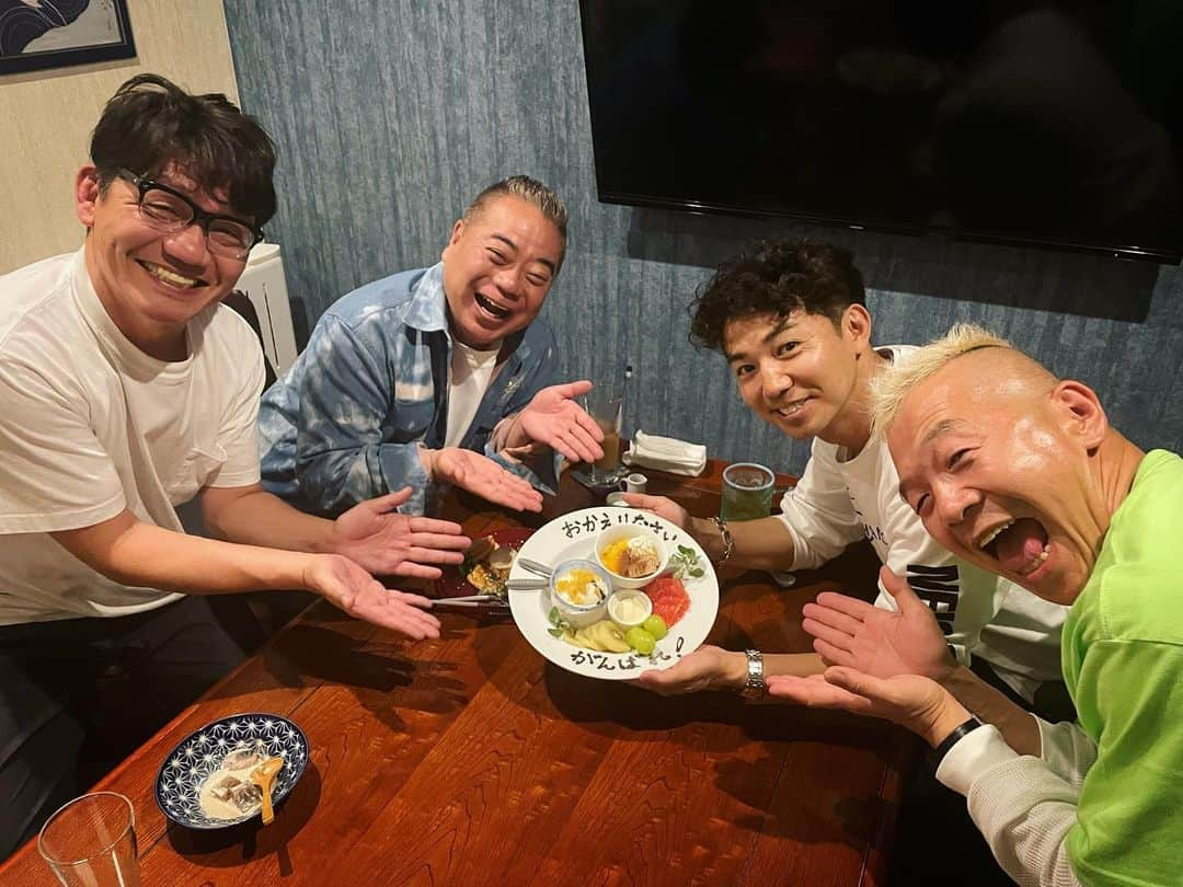 綾部祐二のインスタグラム：「Catch up #3 出川さん、飯尾さん、ウドさん🙌 So nice to see you!」