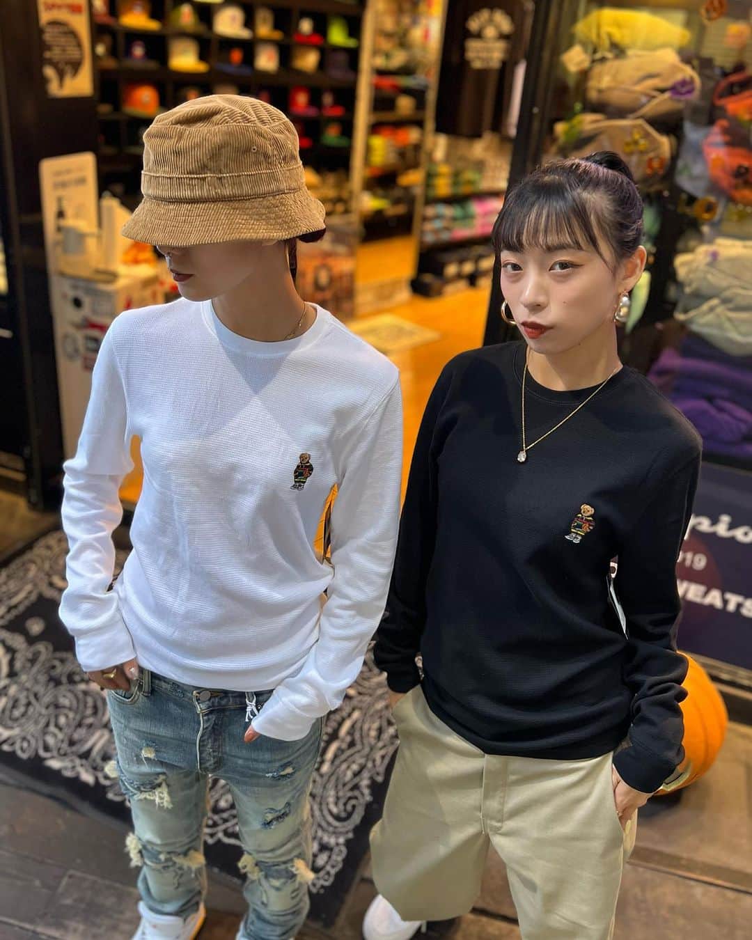 GROW AROUNDのインスタグラム：「#growaroundnewarrivals   POLO RALPH LAUREN  WAFFLE-KNIT POLO BEAR THERMAL SHIRT  バスケットボールベアーを刺繡で施したサーマルシャツが入荷致しました🧸🏀  この時期に重宝されるアイテムです🍂  WEB UPも完了しております✅」